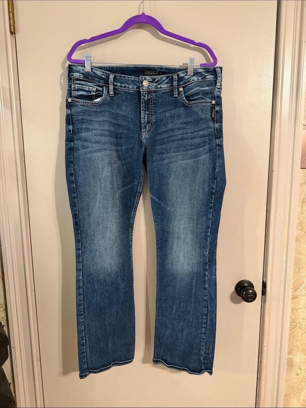 Silver Jeans Dark Wash Straight Leg Denim